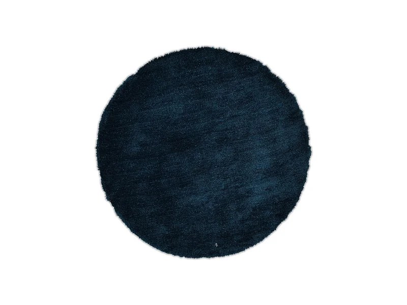 Handgetufteter Shaggyteppich 140x140 cm Petrol Cozy