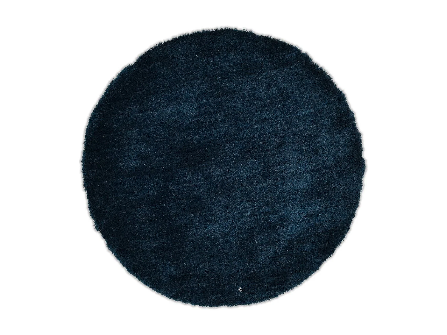 Tapis Shaggy tufté à la main 140x140 cm pétrole Cozy