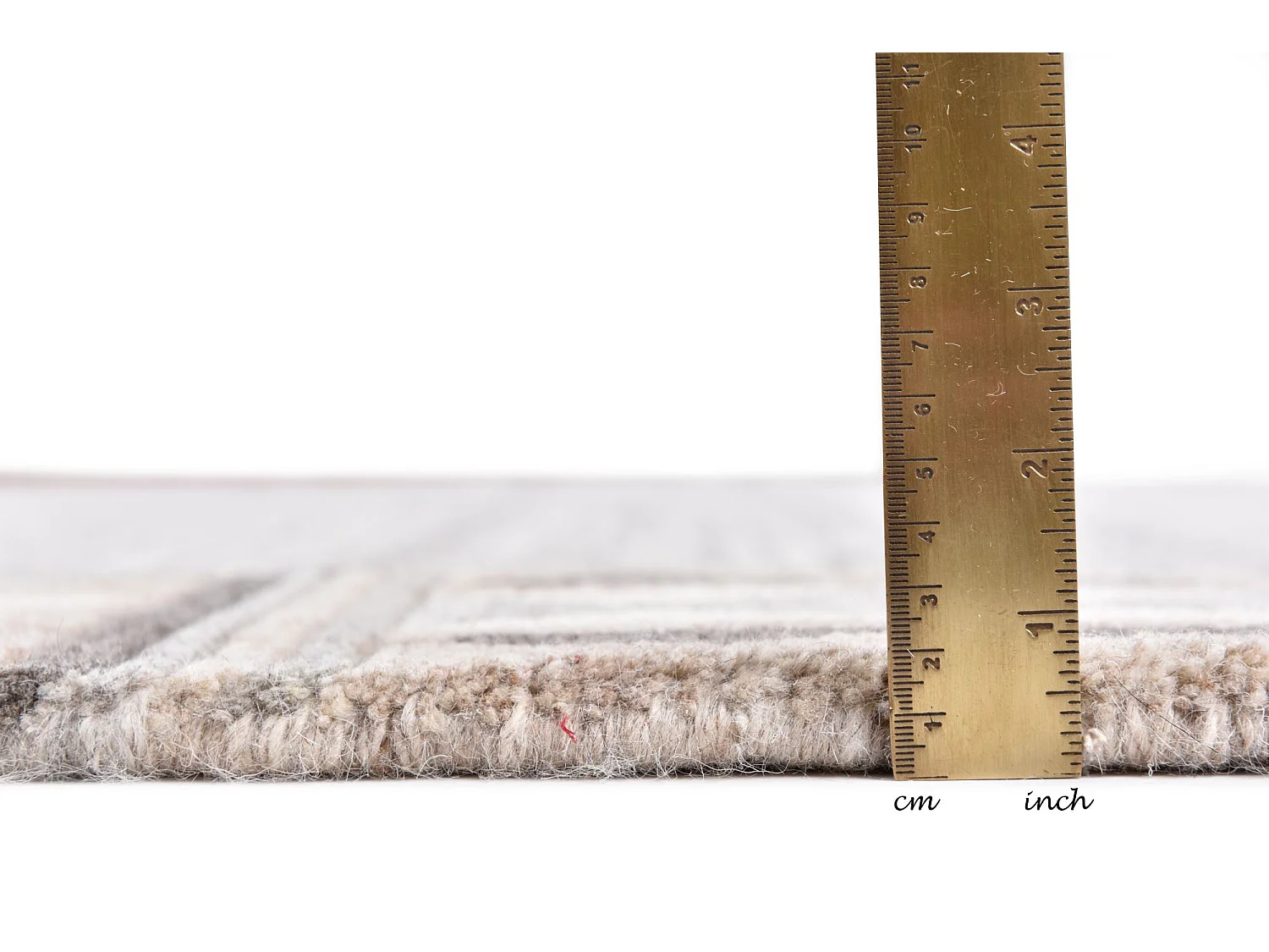 Tapis en laine noué à la main 70x140 cm natural beige Nakarta