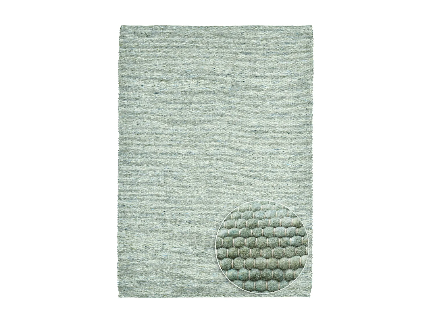 Tapis en laine réversible tissé à la main 140x200 cm vert Alpen