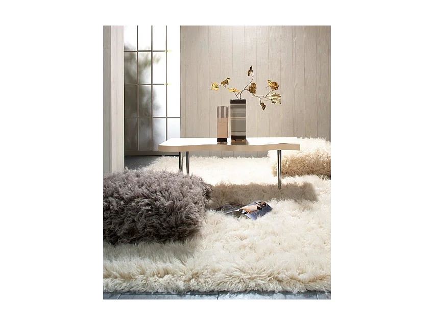 Tapete Flokati da Grécia 160x160 cm natural Flokos 2450