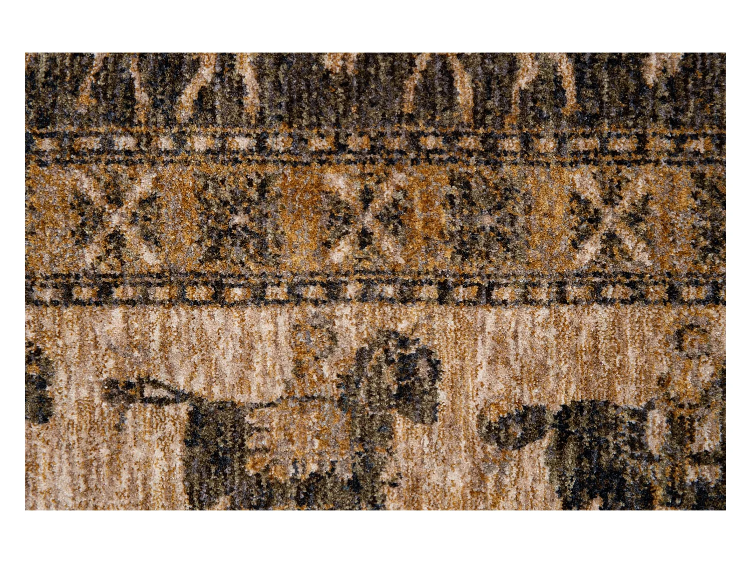 Bordürenteppich im Orient Stil 80x150 cm Beige Multi Beatrice