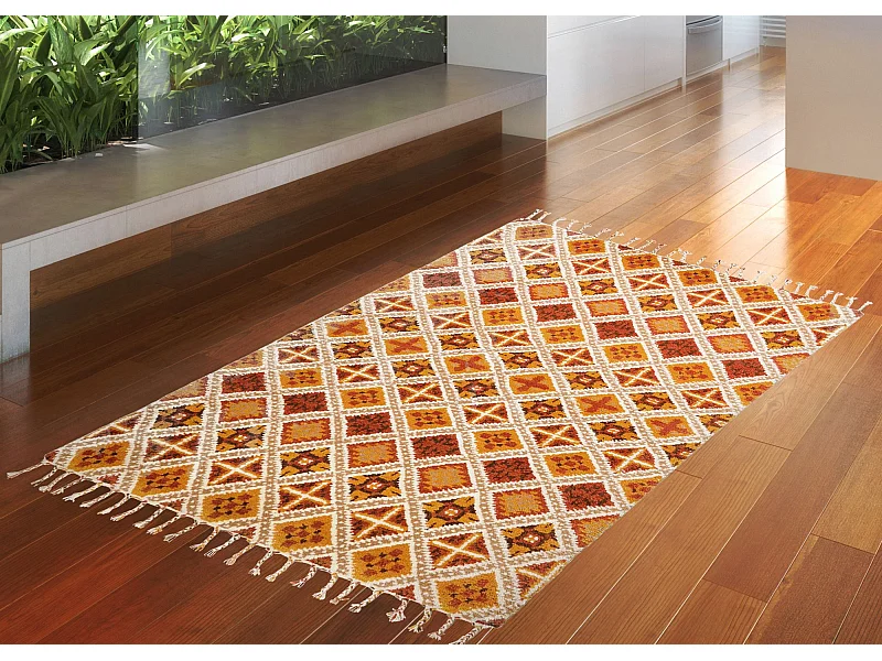 Handgeknüpfter Berberteppich Marmoucha 70x240 cm Terrakotta Marmoucha