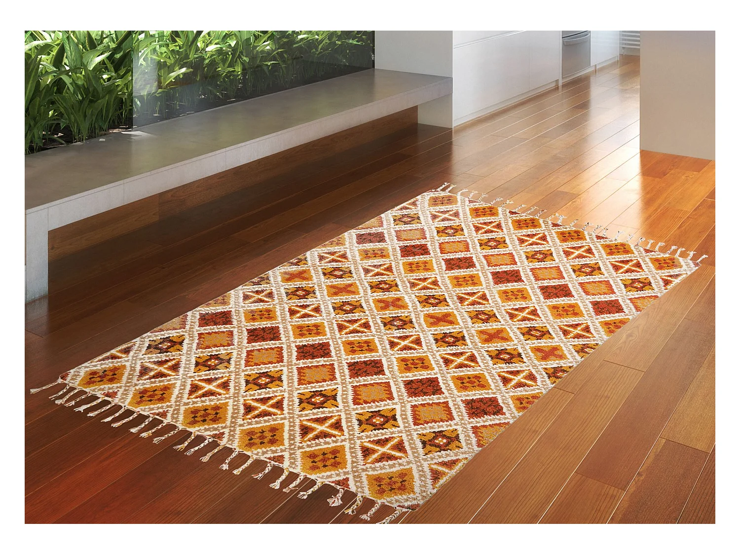 Handgeknüpfter Berberteppich Marmoucha 70x240 cm Terrakotta Marmoucha