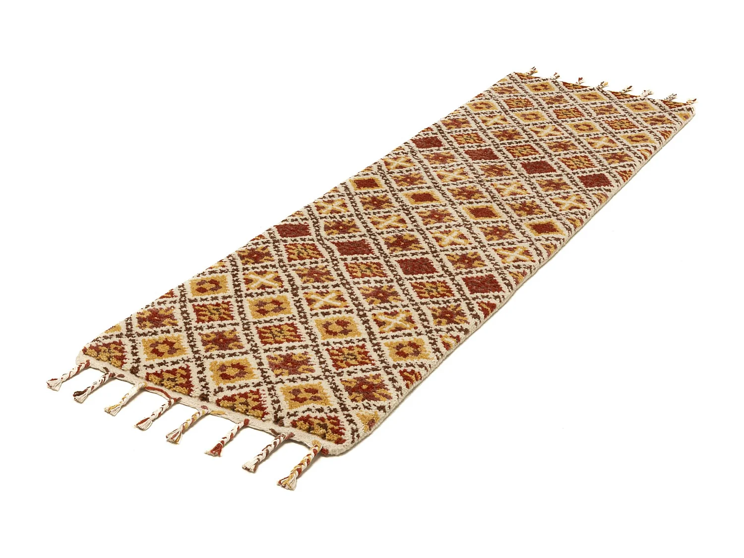 Tapis berbère Marmoucha noué à la main  70x240 cm terra Marmoucha