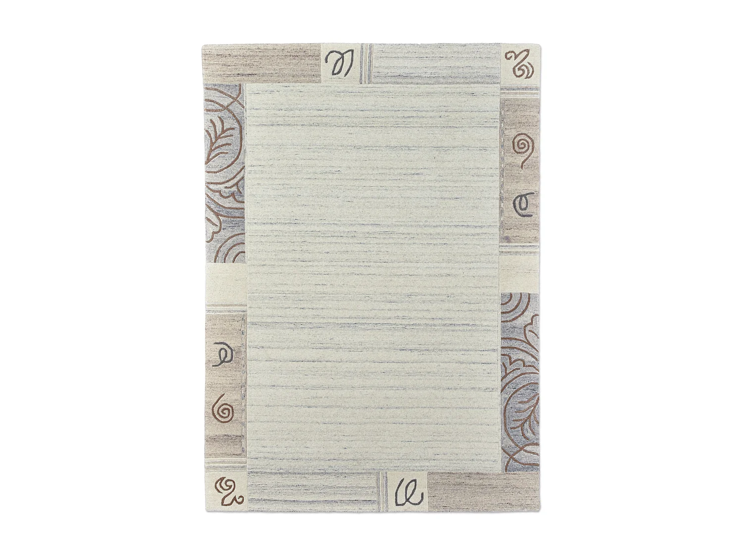 Tapis en laine noué à la main 120x180 cm natural gris Nakarta