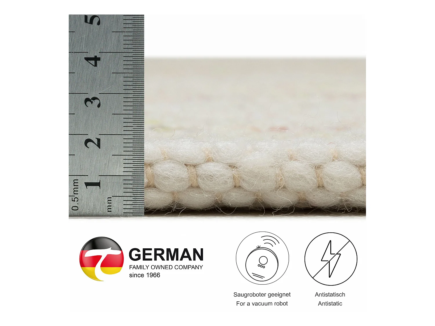 Tapis en laine réversible tissé à la main 90x160 cm multi pastel Alpen