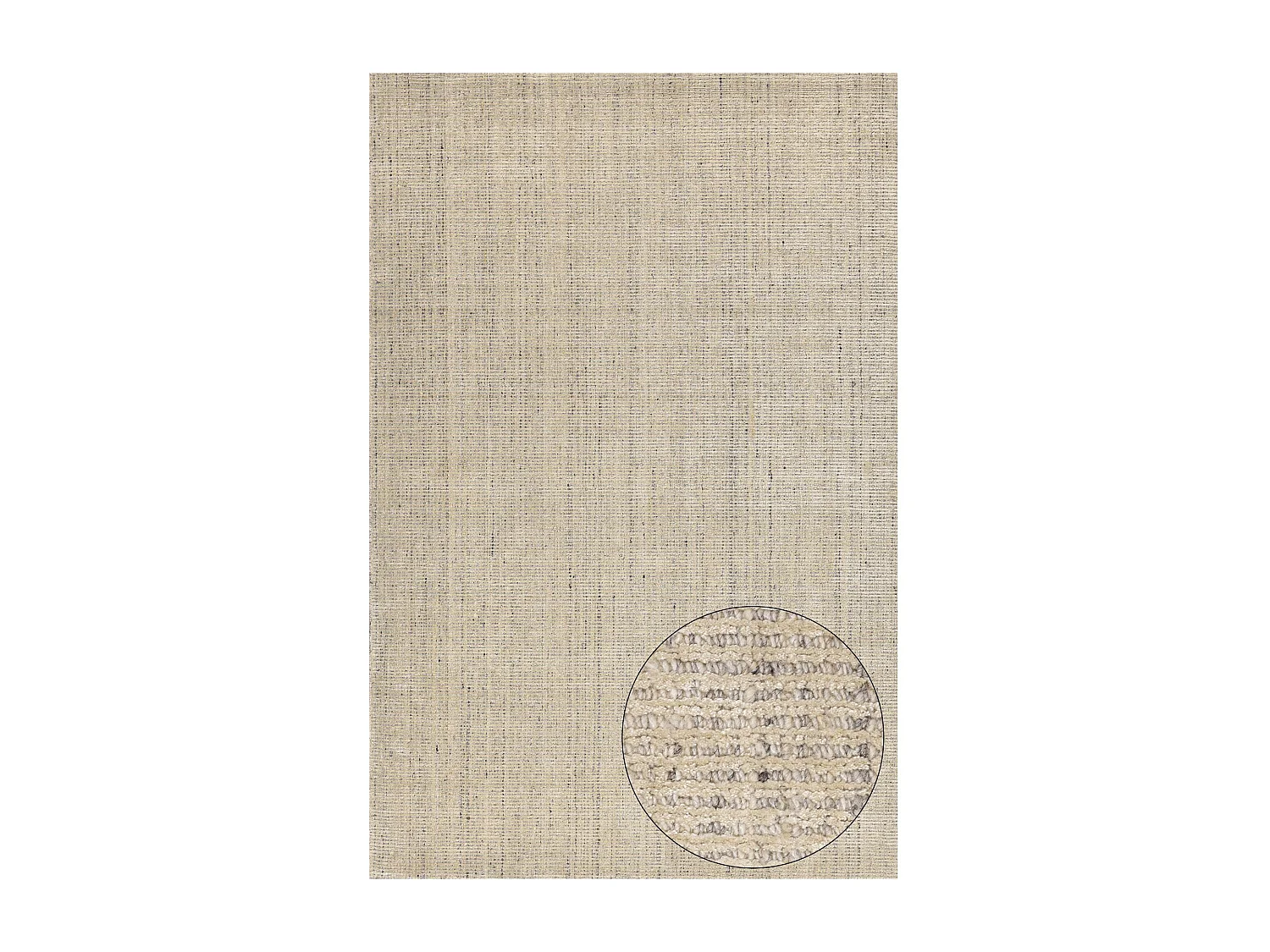 Tapis UNI rayé en viscose et laine 40x60 cm beige Venus
