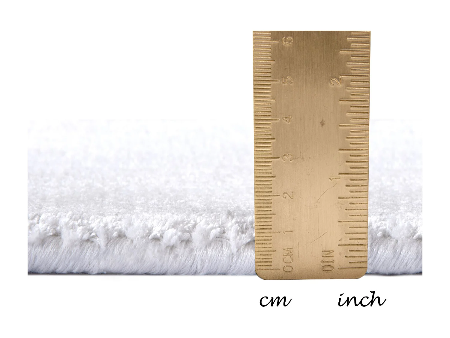 Tapis en viscose tissé à la main 65x135 cm blanc Shine