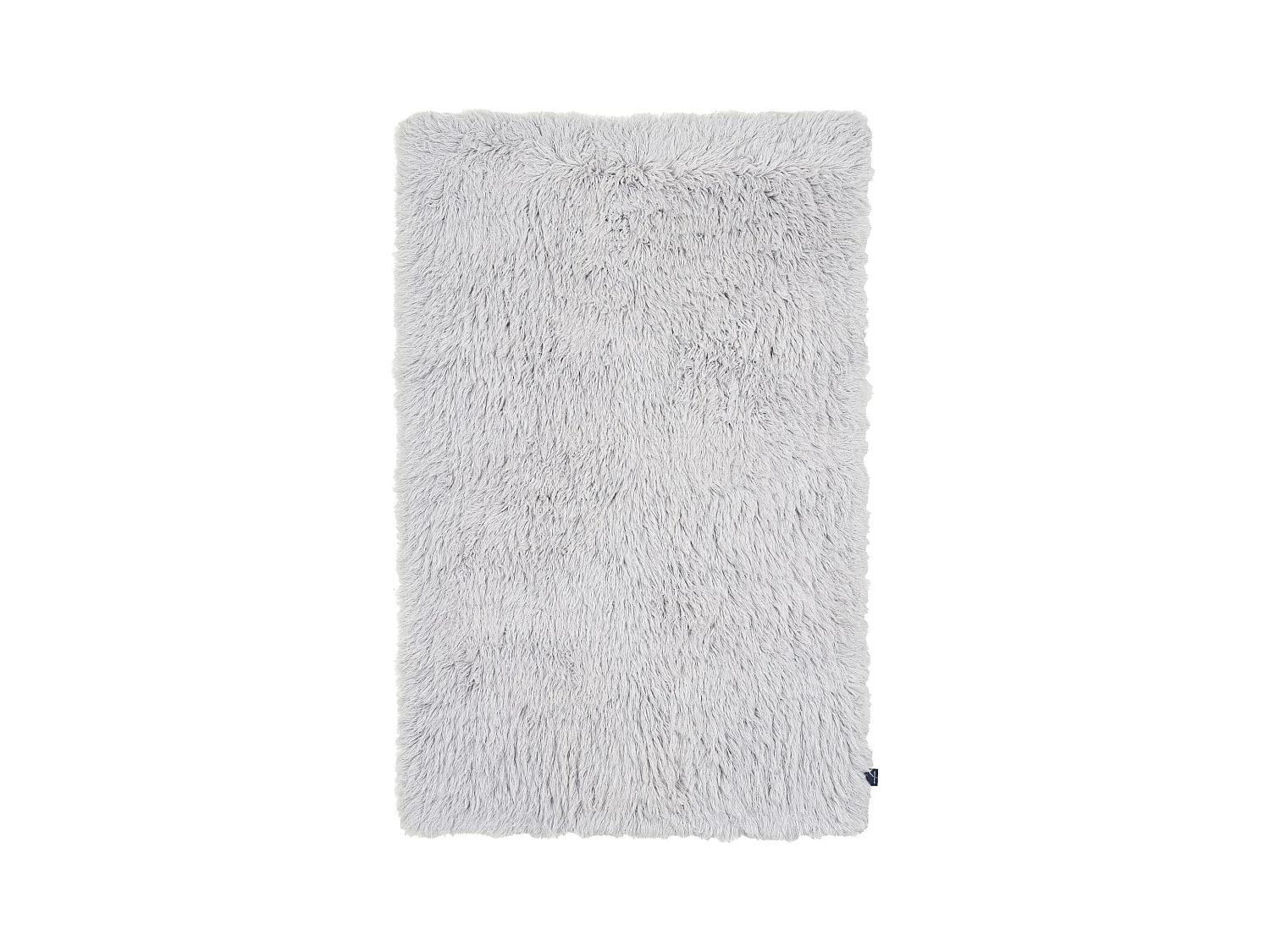 Handgewebter Naturwollshaggy 80x160 cm Grau Fluffy