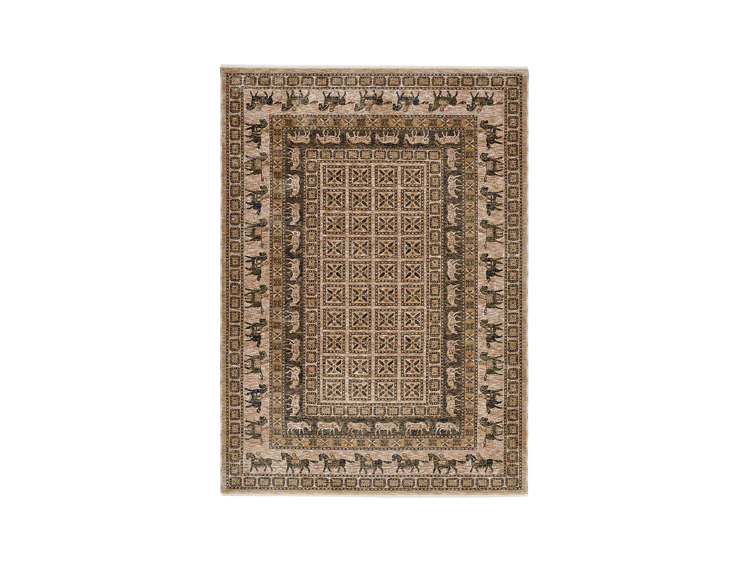 Tapis à bordure de style oriental  180x280 cm beige multi Beatrice