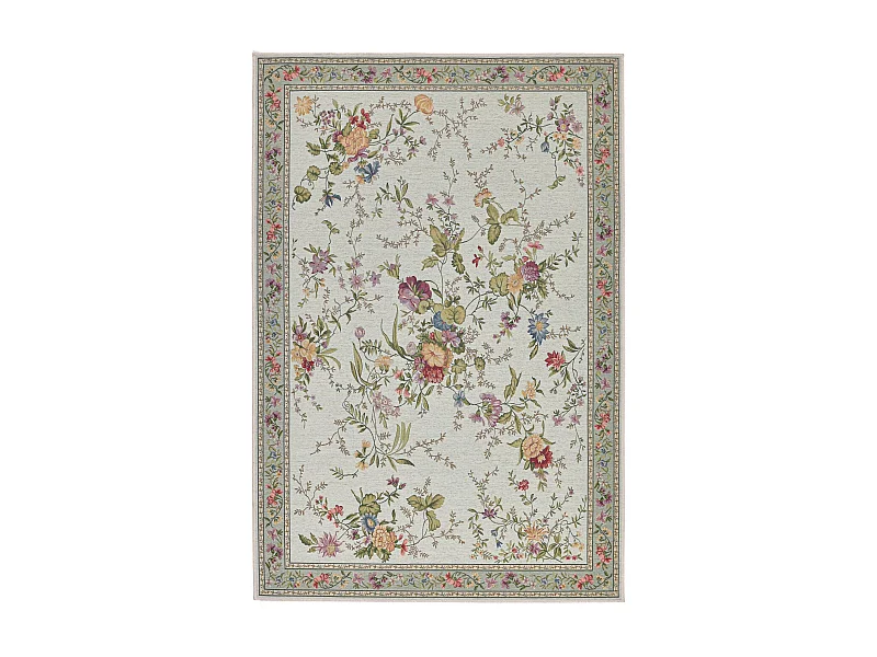 Teppich mit Bordüre und Blumenmuster 240x330 cm Mint Flomi