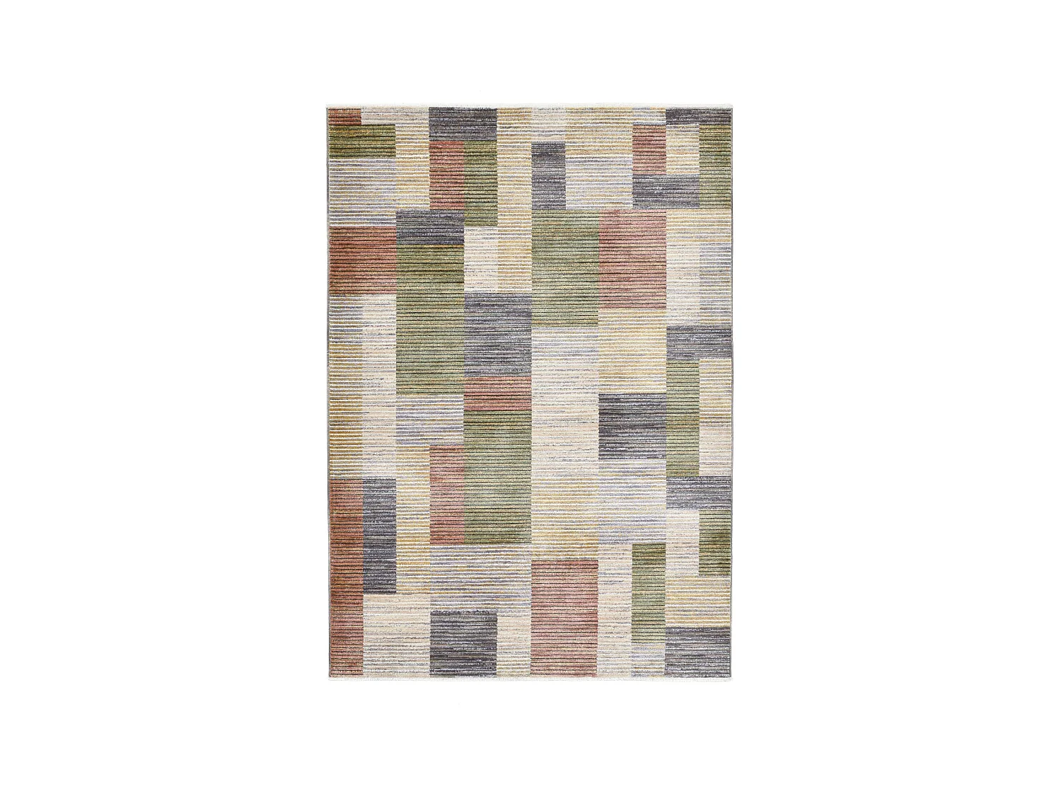 Flachgewebeteppich in Patchwork-Optik 40x60 cm Bunt Corduletta