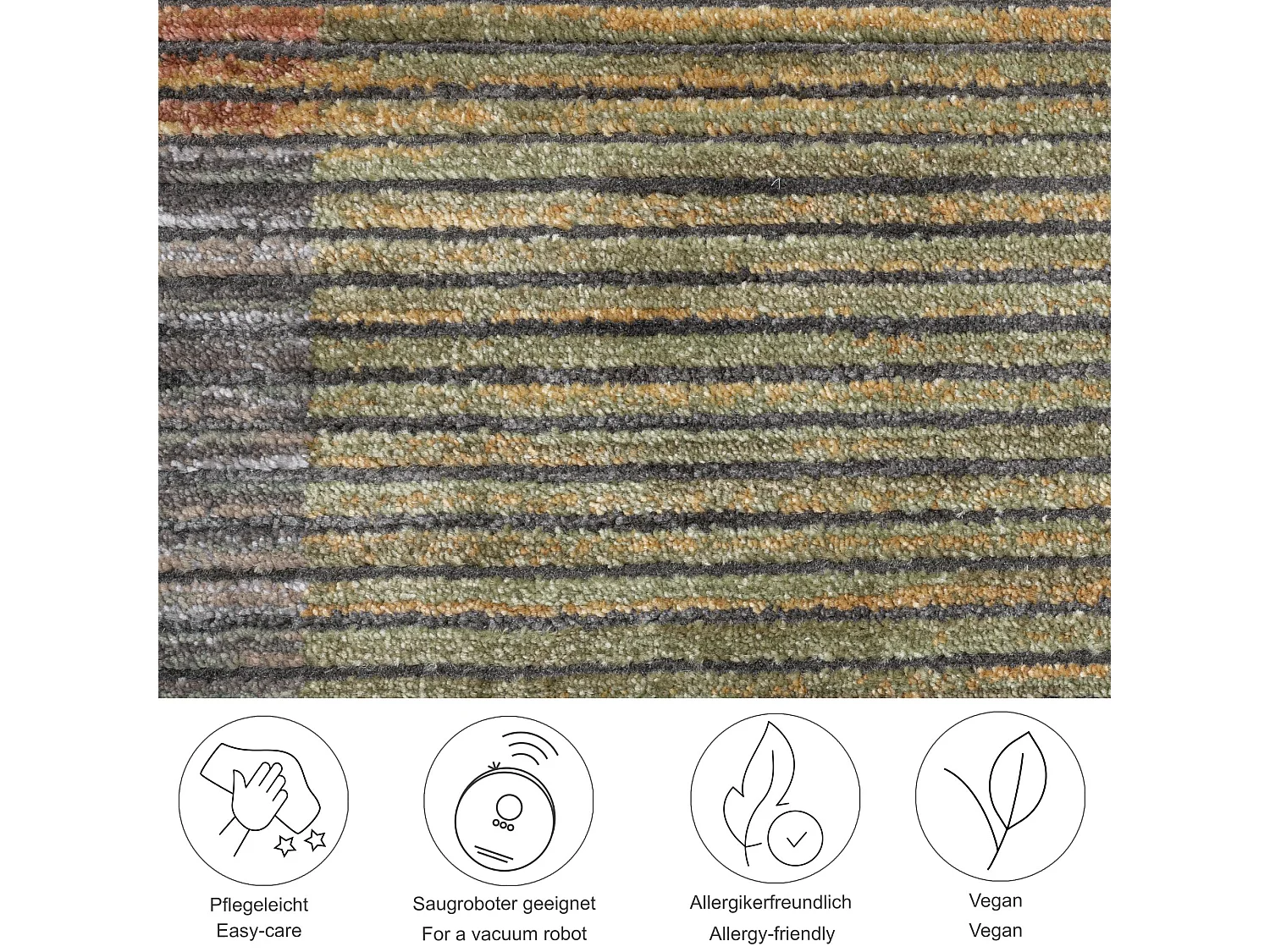 Tapis tissé à plat aspect patchwork  40x60 cm multicolor Corduletta
