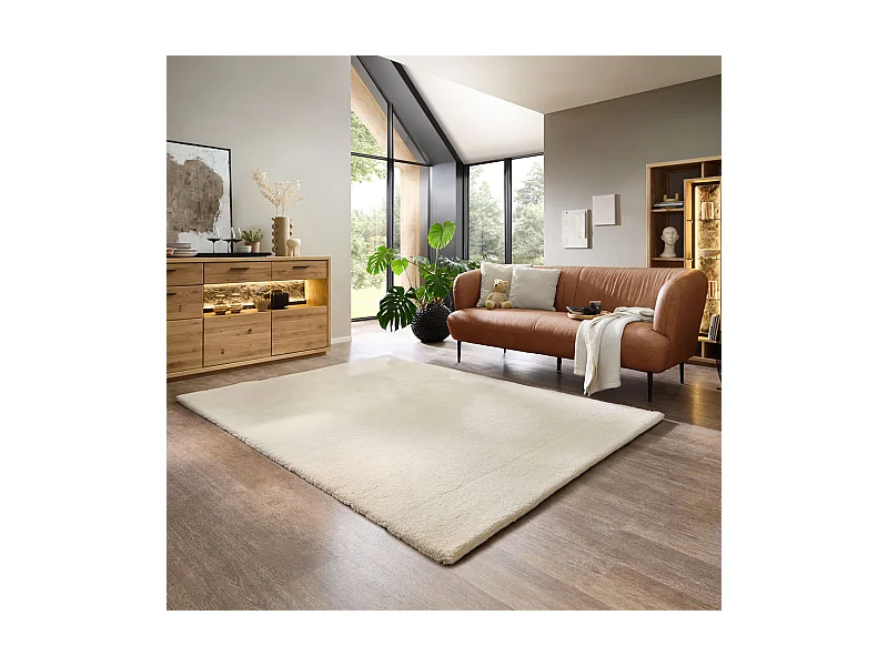 Tapis berbère noué à la main en laine  250x350 cm blanc Taza Royal