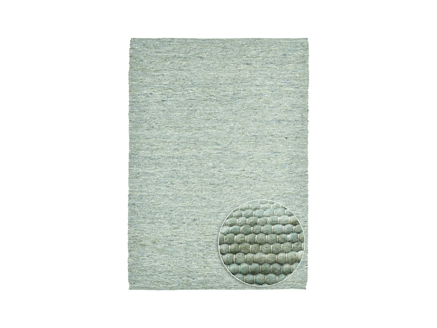 Tapis en laine réversible tissé à la main 170x240 cm vert Alpen