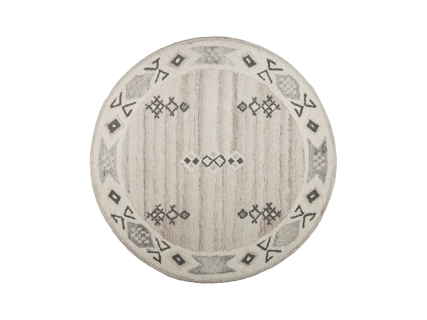 Tapis en laine tufté à la main, style berbère 190x190 cm mélange Royal Berber