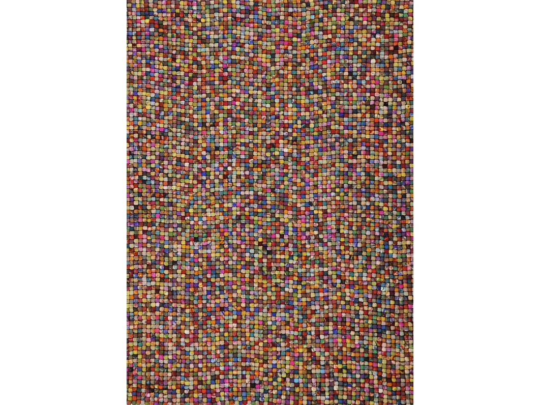 Handgemaakt viltbal-tapijt 90x160 cm veelkleurig Felty 2.2