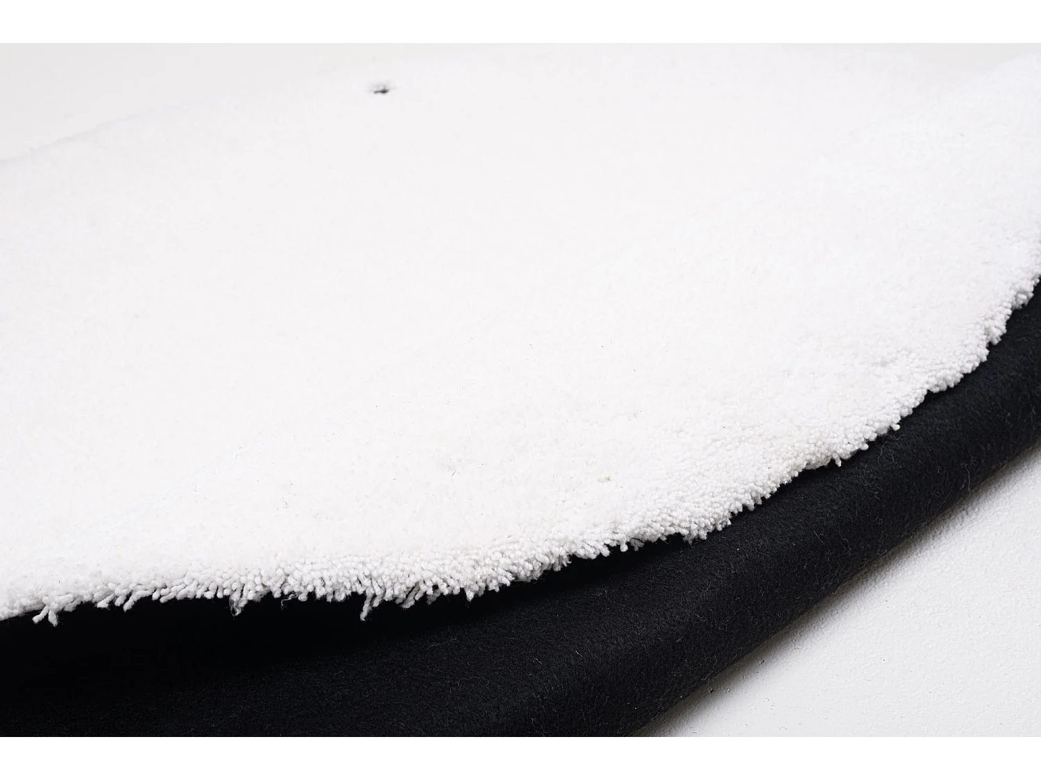 Tapis Shaggy tufté à la main 100x100 cm blanc Cozy