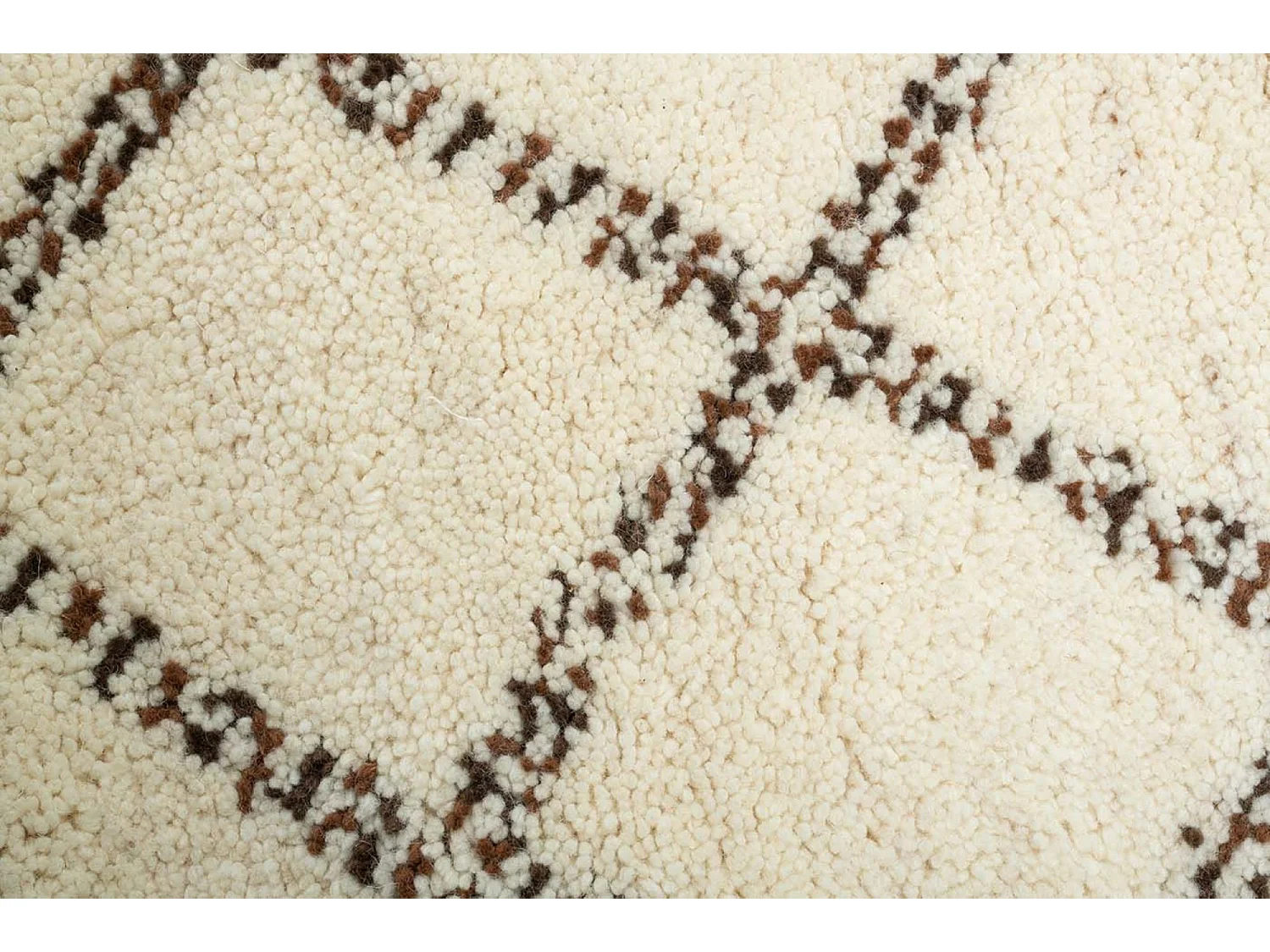 Handgeknüpfter Berberteppich Marmoucha 170x240 cm Schwarz/ Weiß Marmoucha