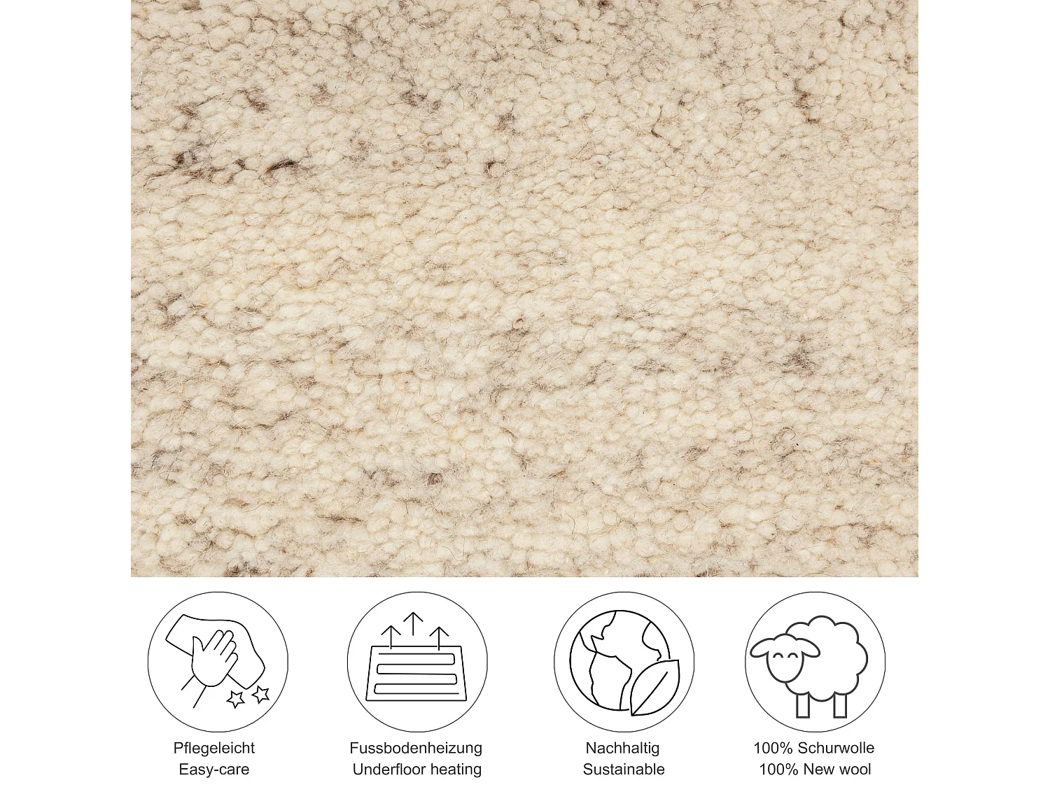 Tapis berbère noué à la main en laine  250x300 cm jaspe Taza Royal