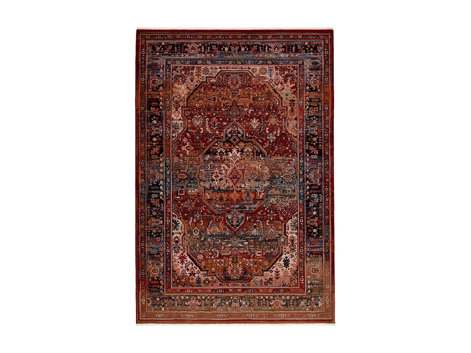 Tapis d'Orient tissé en laine  160x230 cm rouge multi Saharna