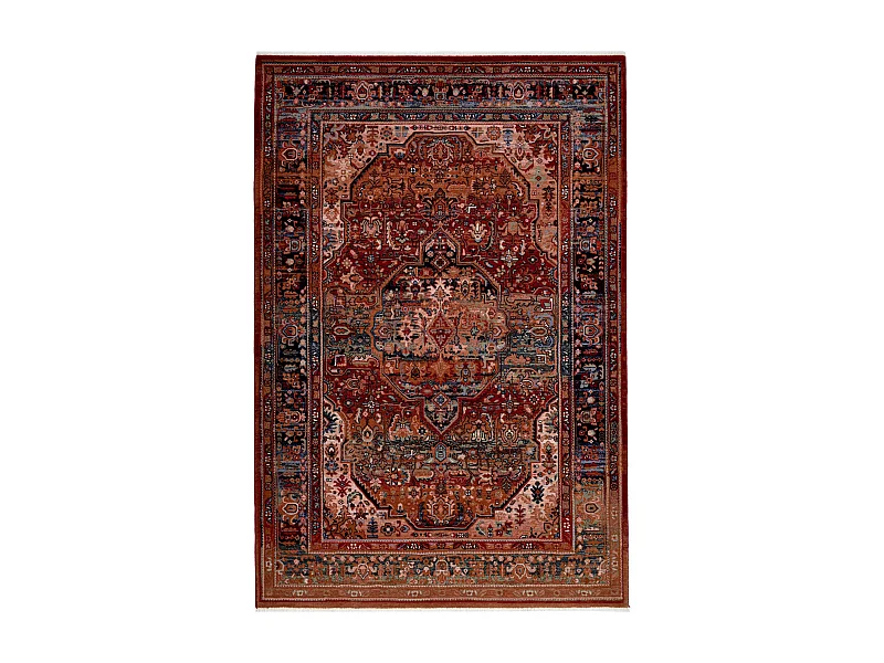 Gewebter Orienteppich aus Wolle 160x230 cm Rot Saharna
