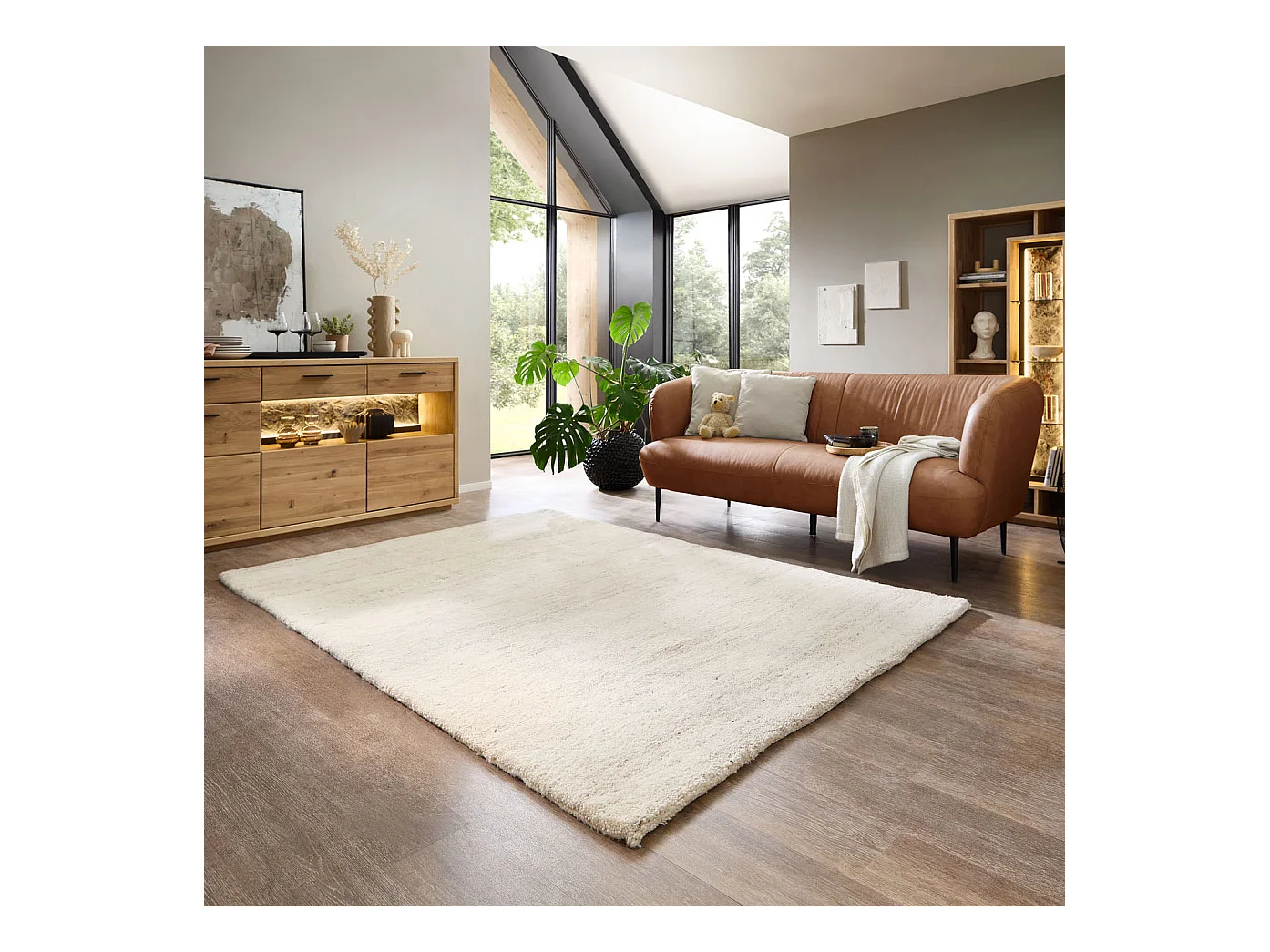 Tapis berbère noué à la main en laine  170x240 cm jaspe Taza Royal