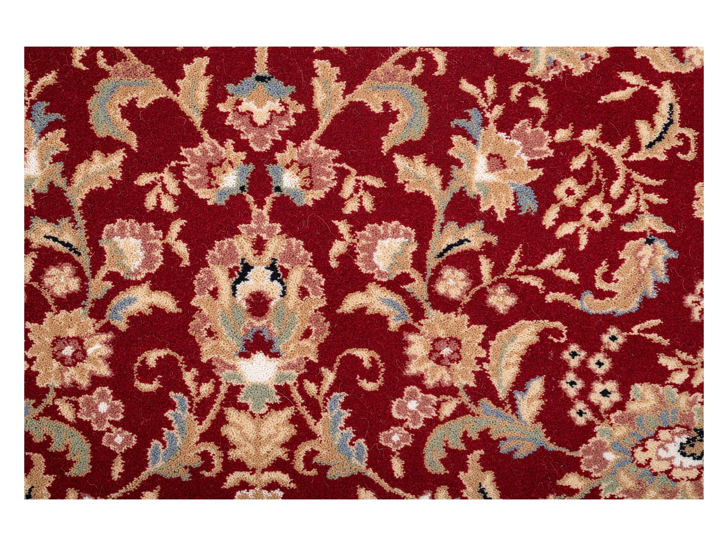 Tapis d'Orient tissé avec bordure 200x200 cm rouge Dolna