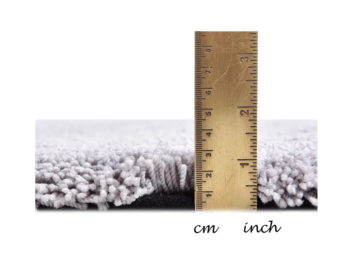 Handgetufteter Shaggyteppich 65x135 cm Grau Cozy