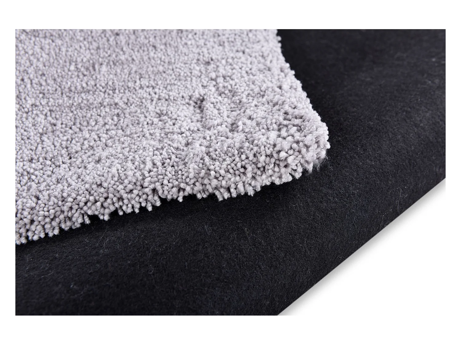 Handgetufteter Shaggyteppich 65x135 cm Grau Cozy