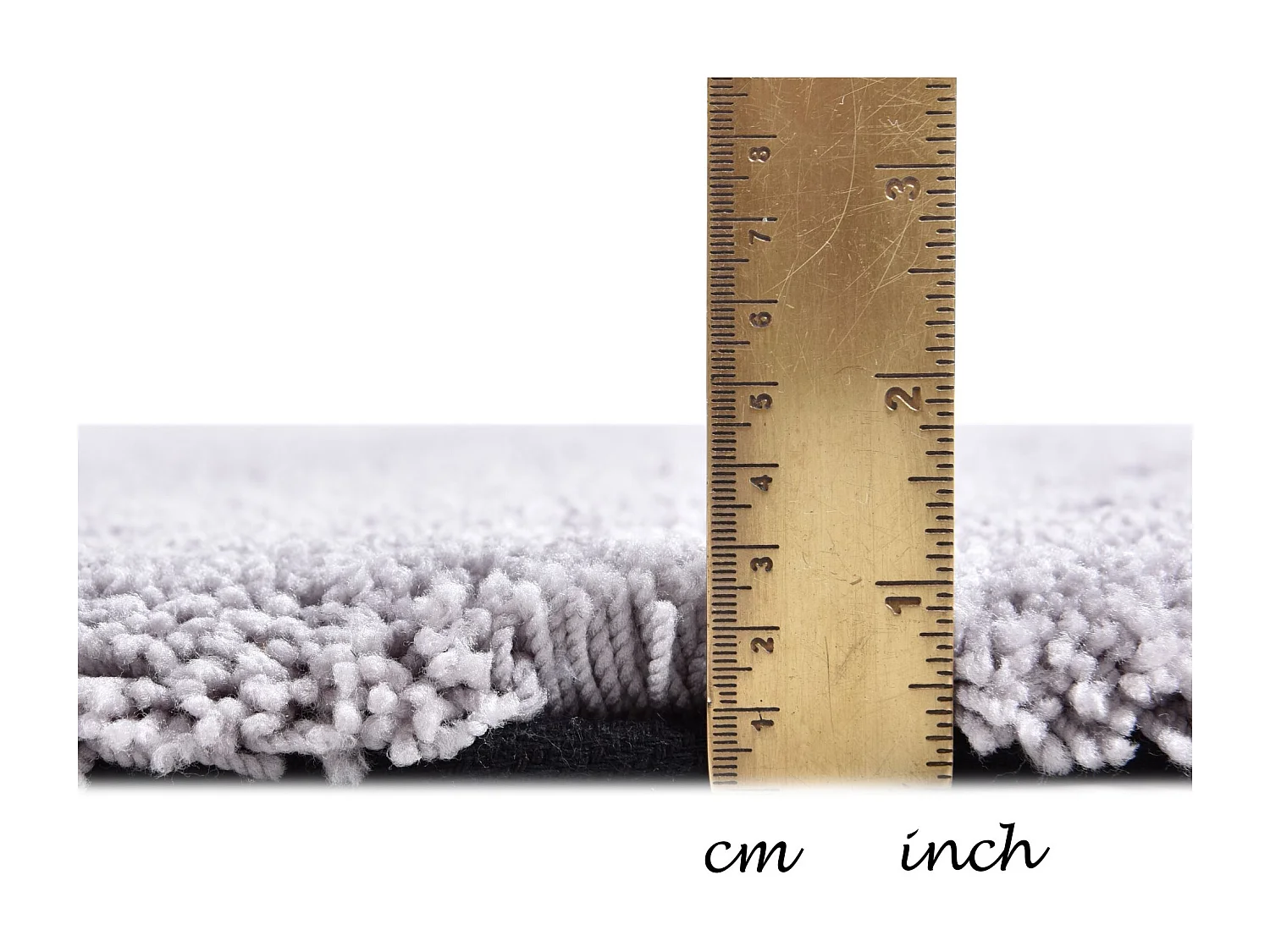 Tapis Shaggy tufté à la main 65x135 cm gris Cozy