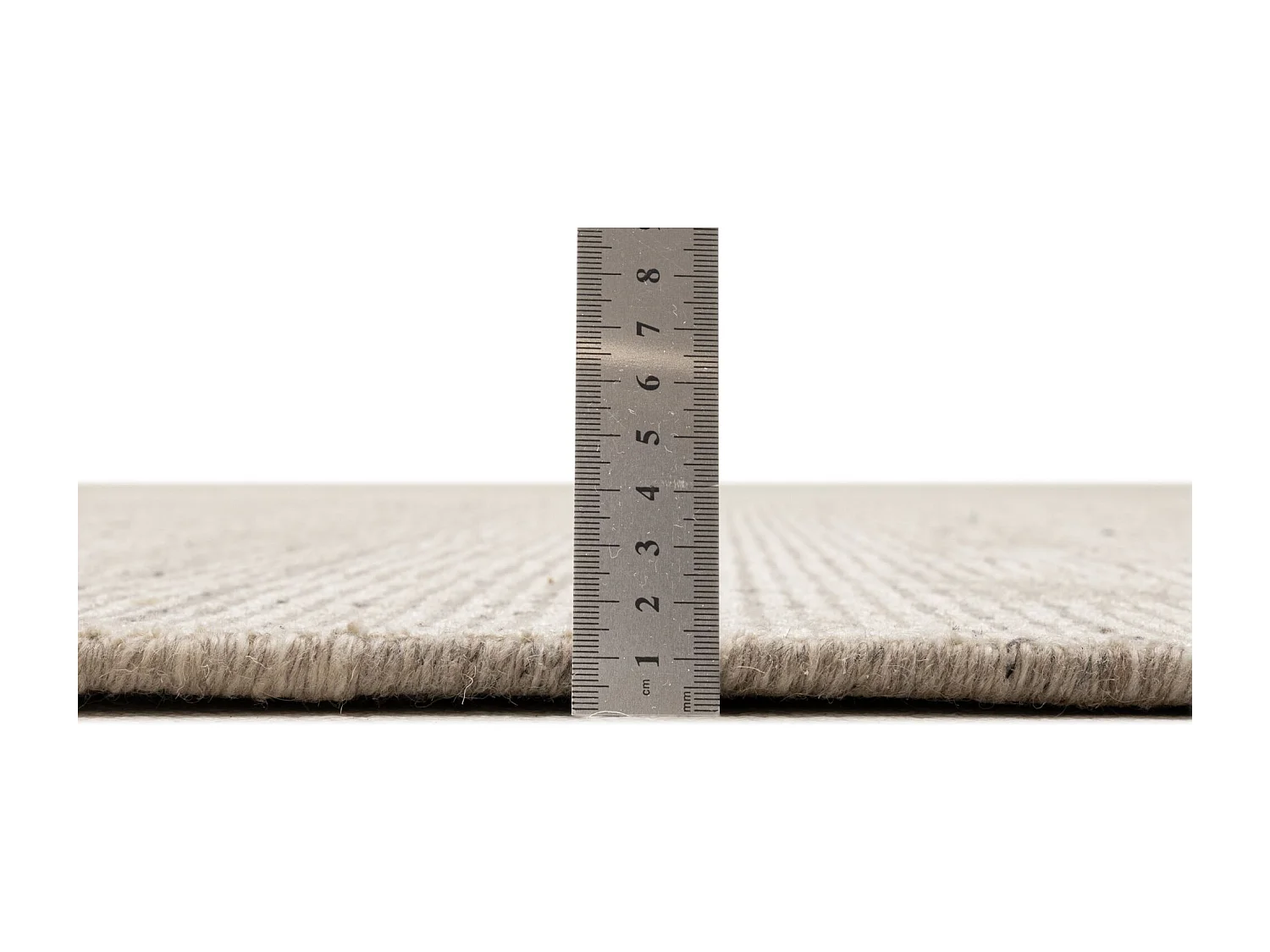 Tappeto UNI a righe in viscosa e lana 190x190 cm beige Venus