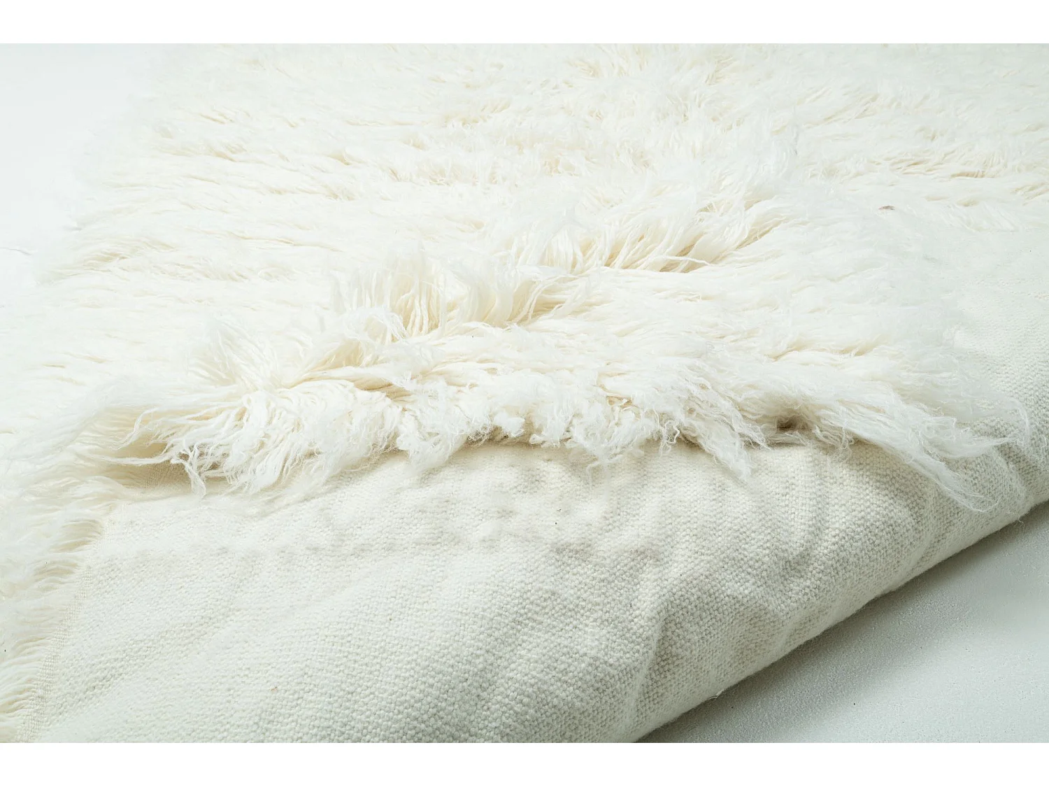 Tapis Flokati provenant de Grèce 90x160 cm natural Flokos XXL