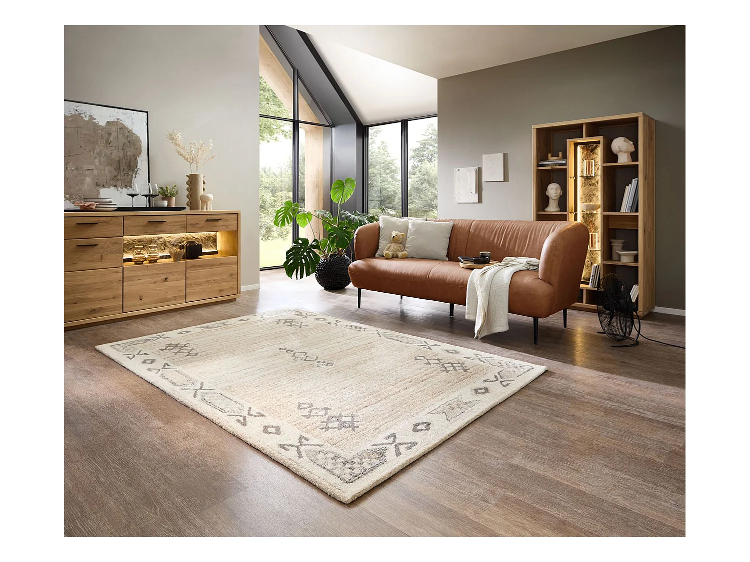 Tapis en laine tufté à la main, style berbère 90x160 cm mélange Royal Berber