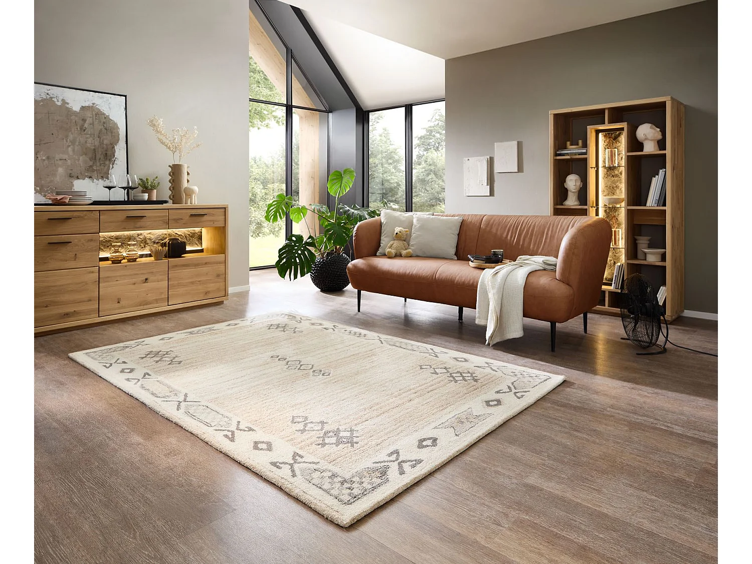 Tapis en laine tufté à la main, style berbère 90x160 cm mélange Royal Berber