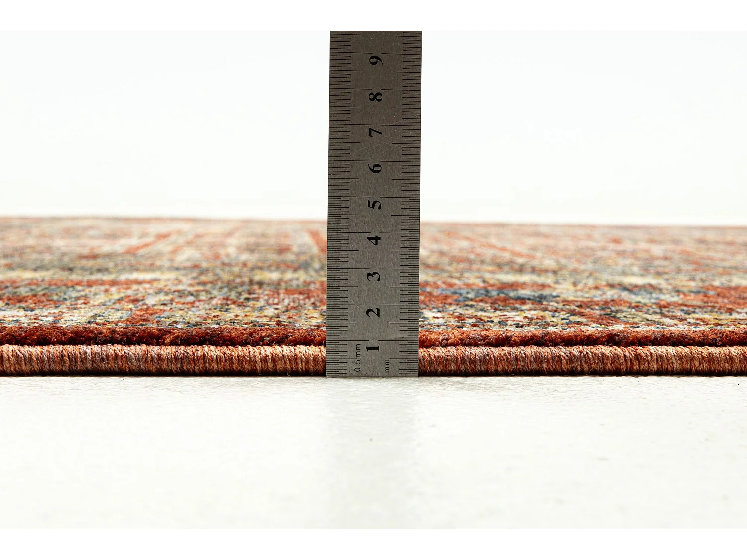 Tapis à bordure de style oriental  60x130 cm rouge multi Beatrice