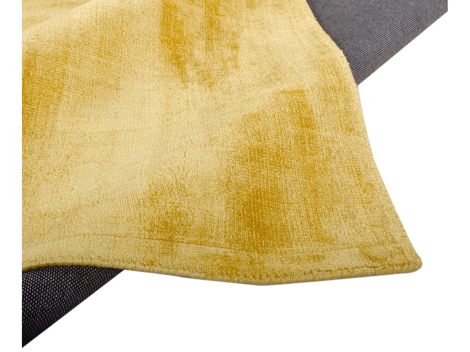 Tapis en viscose tissé à la main 65x135 cm or Shine