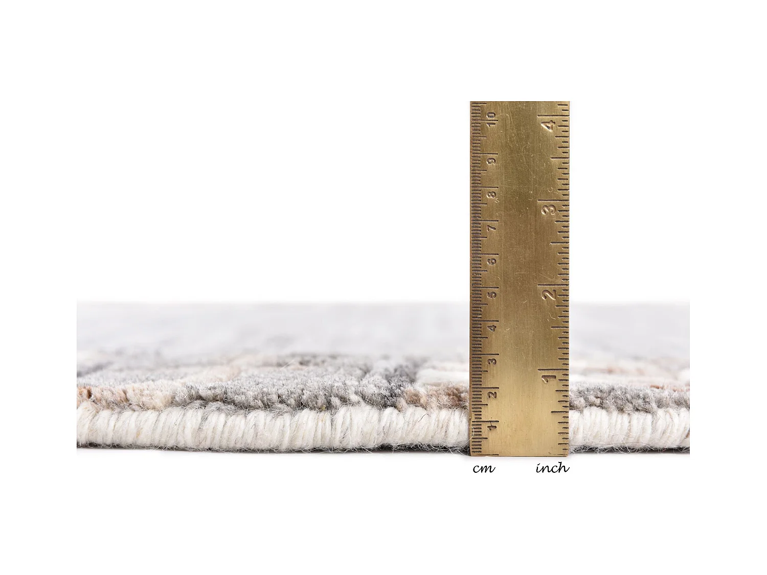 Tapis en laine noué à la main 190x190 cm natural gris Nakarta