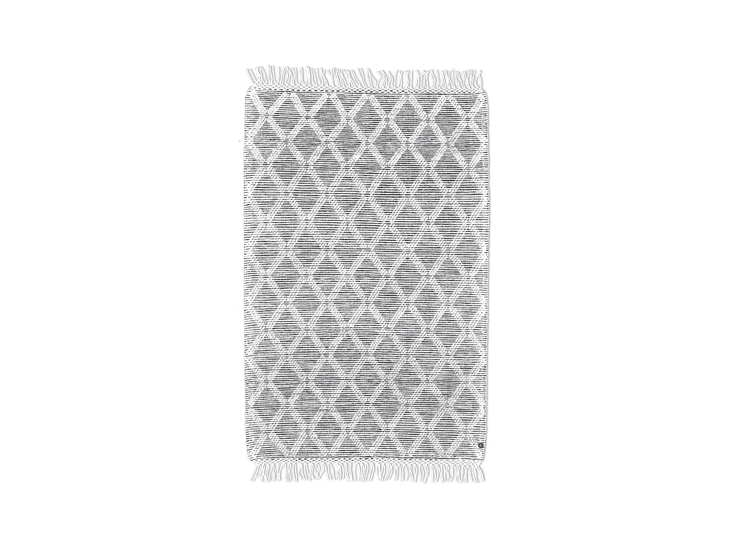 Handgewebter Teppich im Ethno Design 190x290 cm Natur Colored Macrame