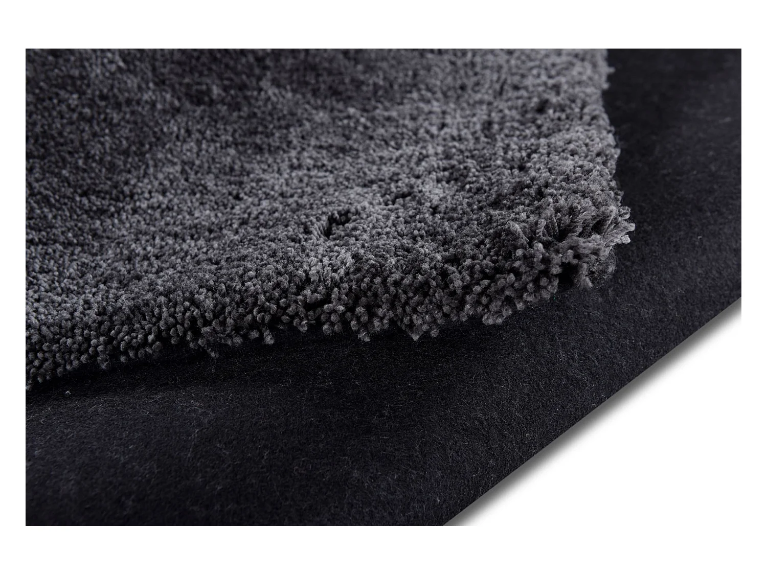 Tapis Shaggy tufté à la main 50x80 cm anthracite Cozy