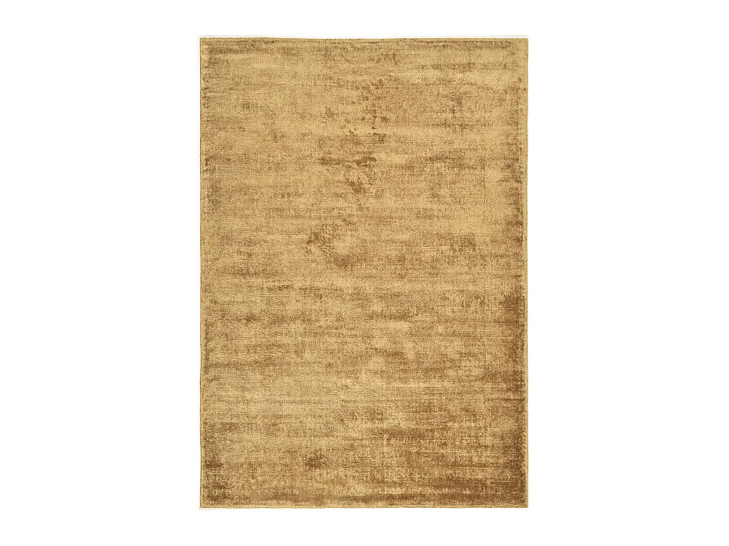 Handgewebter Viskoseteppich 65x135 cm Camel Shine