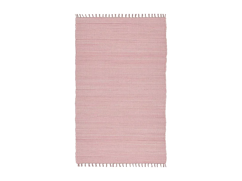 Tapis en coton tissé à la main et réversible 60x120 cm rose Happy Cotton