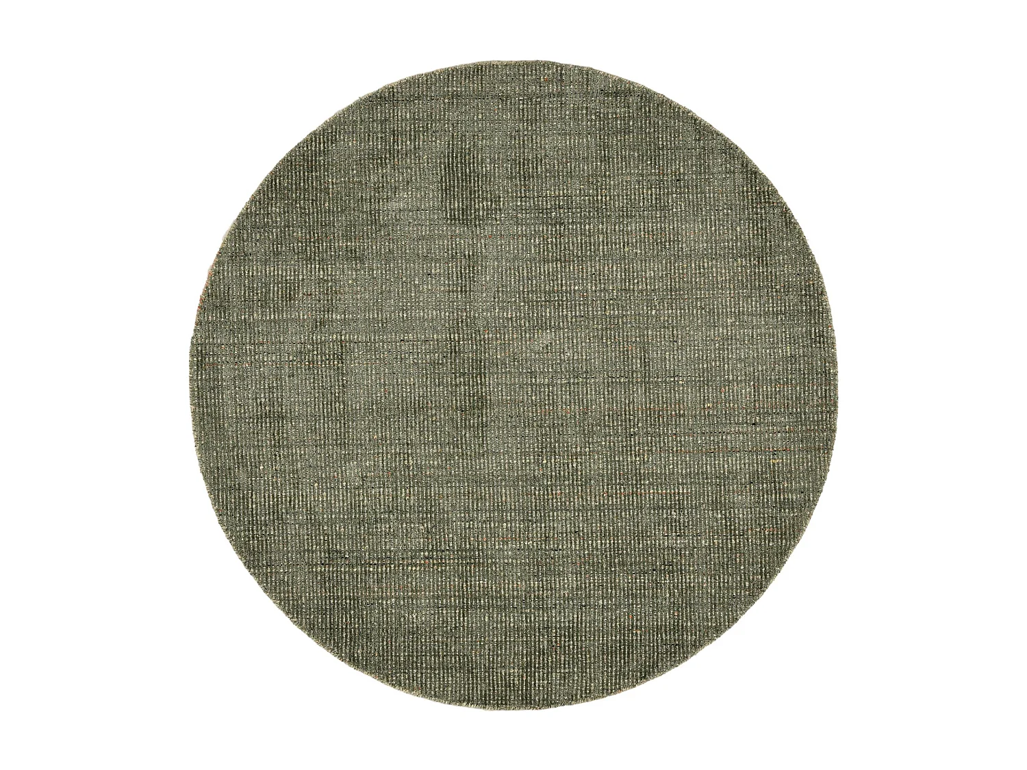 Tapis UNI rayé en viscose et laine 150x150 cm vert Venus