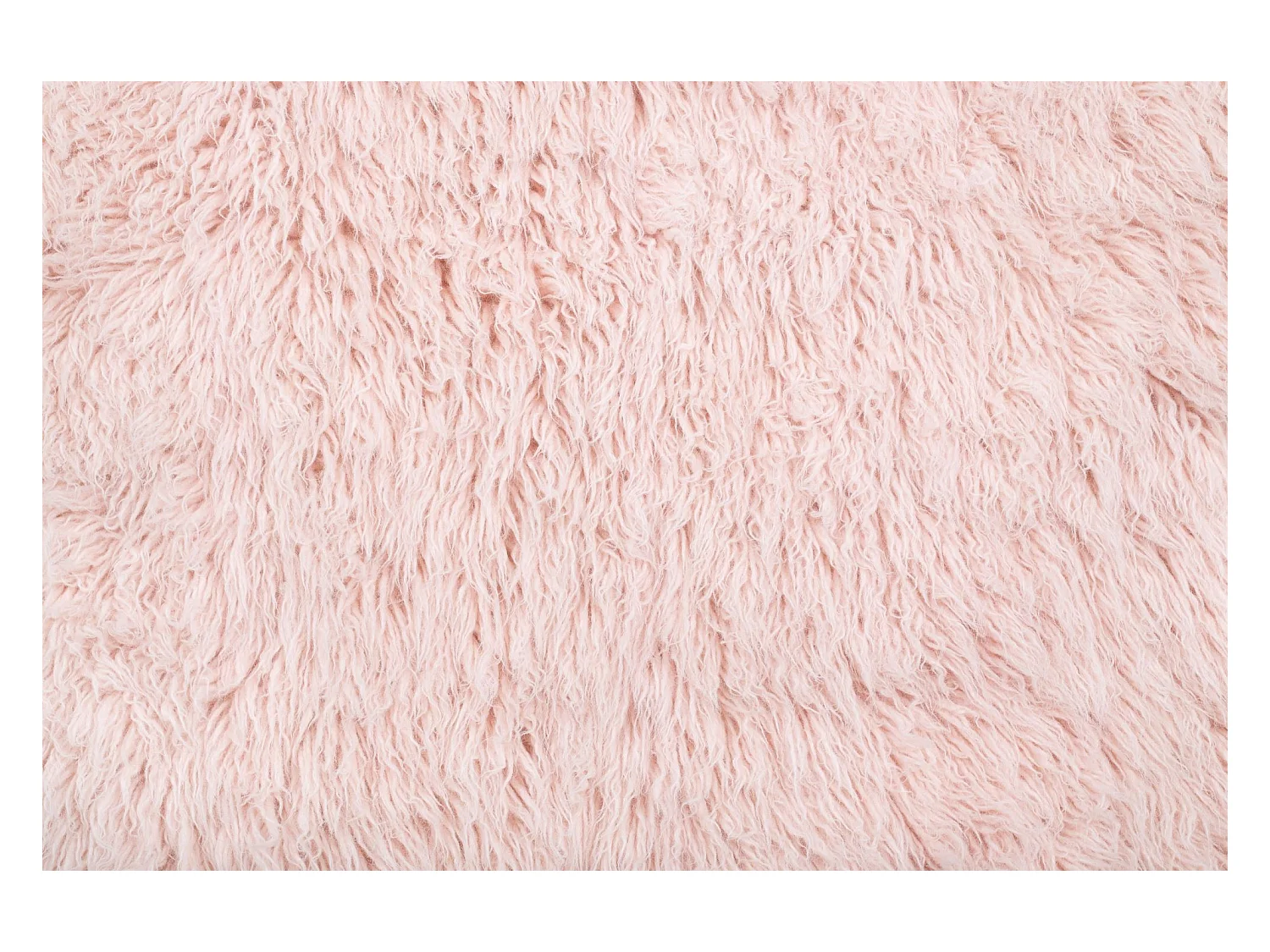 Handgewebter Naturwollshaggy 140x190 cm Rose Fluffy