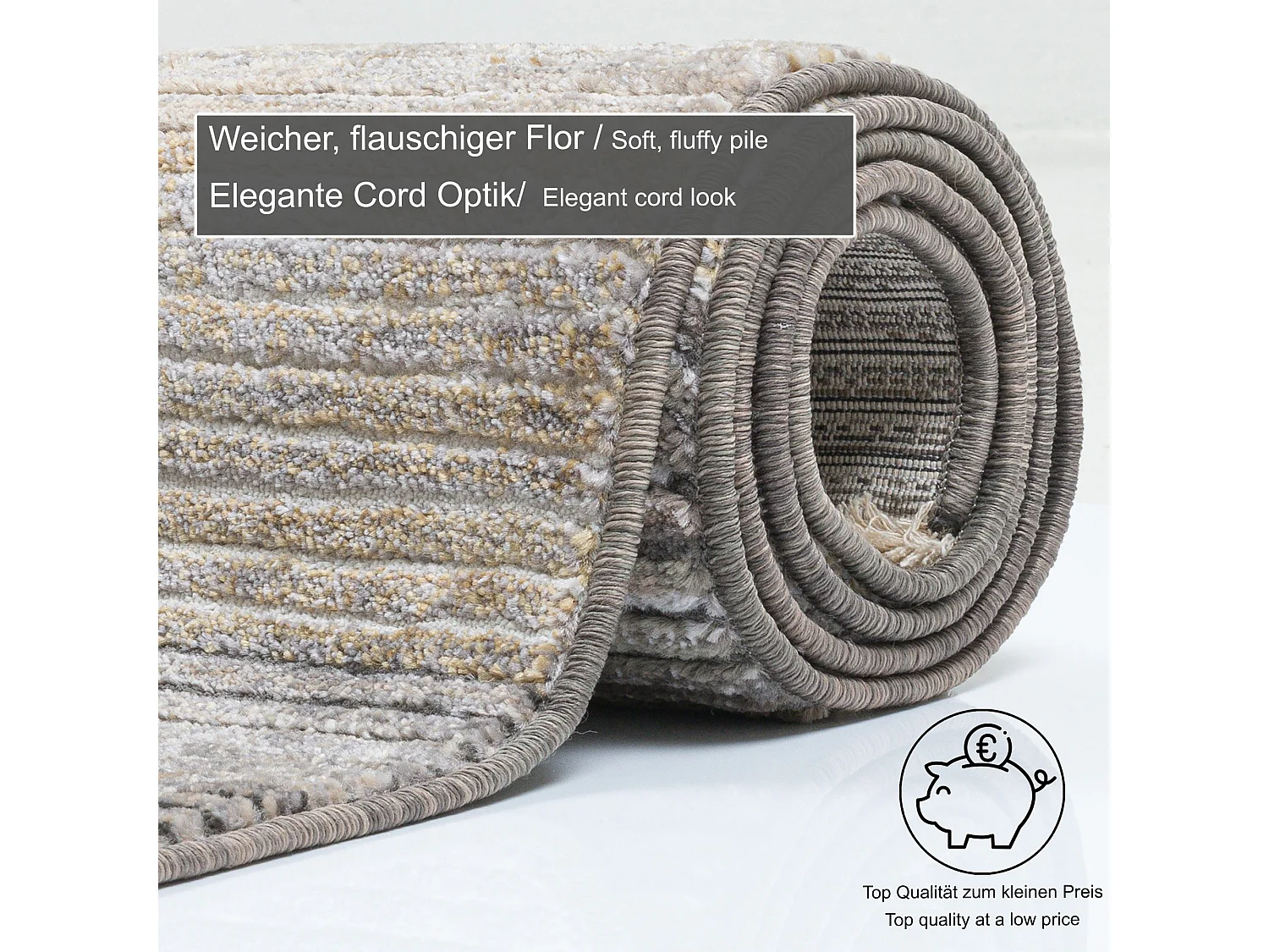 Tapis tissé à plat aspect patchwork  160x230 cm beige Corduletta