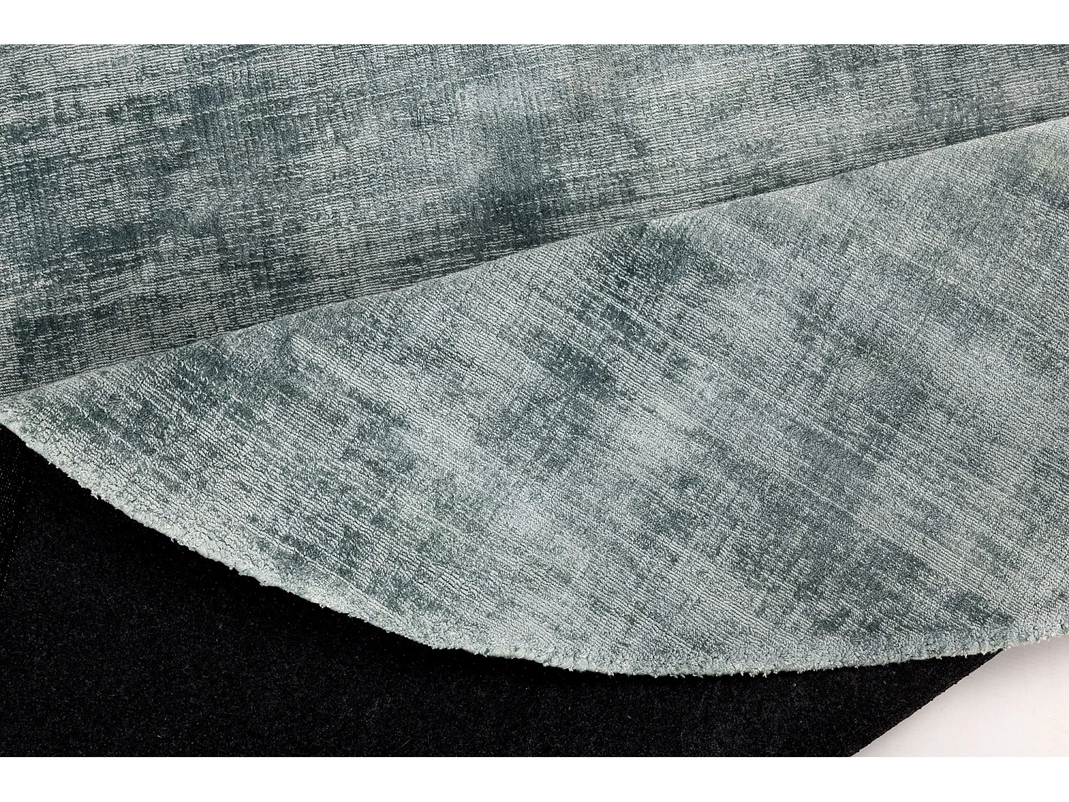 Handgeweven tapijt van viscose 120x120 cm lichtturquoise Star