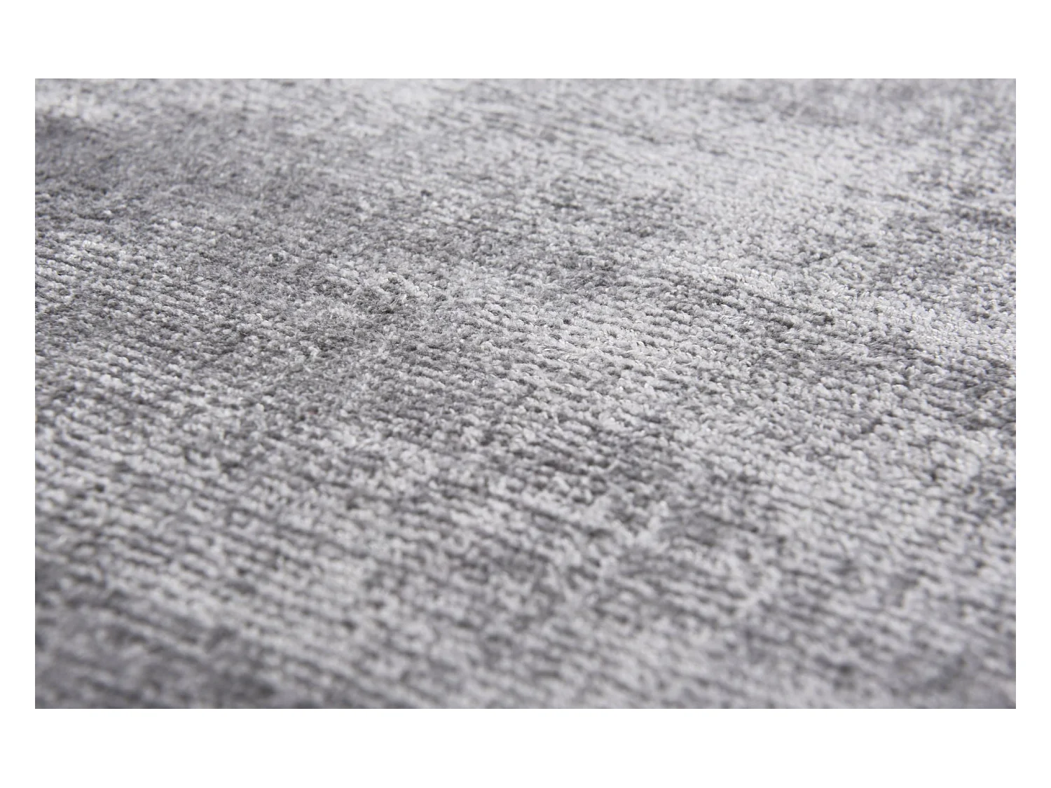 Handgewebter Viskoseteppich 160x230 cm Grau Shine