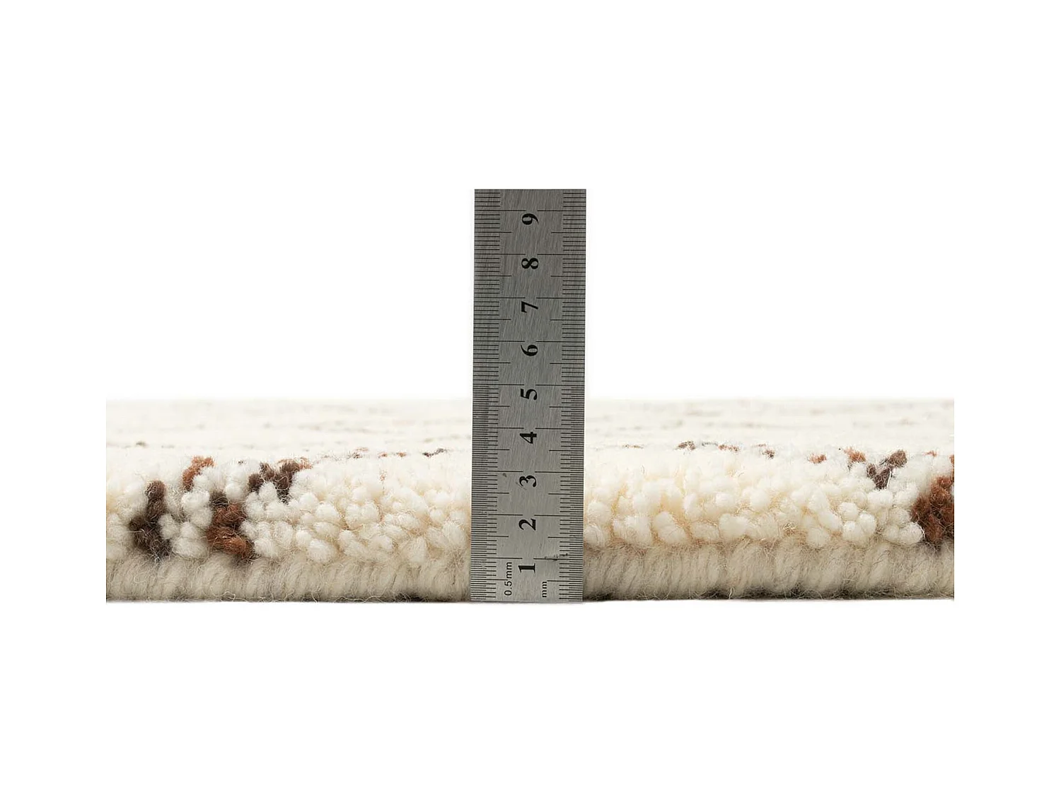 Tapis berbère Marmoucha noué à la main  250x350 cm noir et blanc Marmoucha