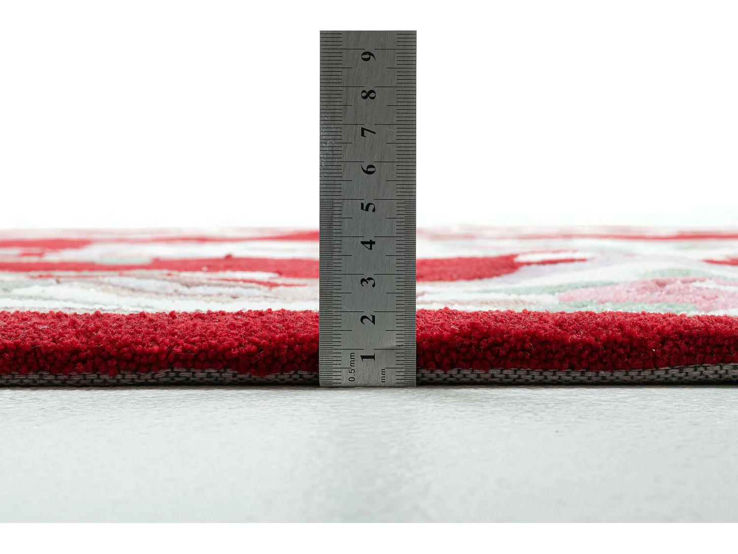 Tapis tufté à la main avec bordure, style Aubusson  120x180 cm rouge Ming